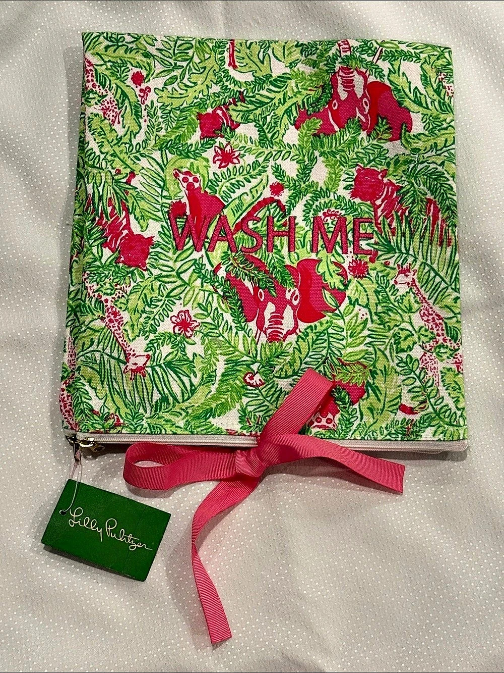 NWT Lilly Pulitzer Travel Laundry Bag Backyard Safari Wash Me Wear Me